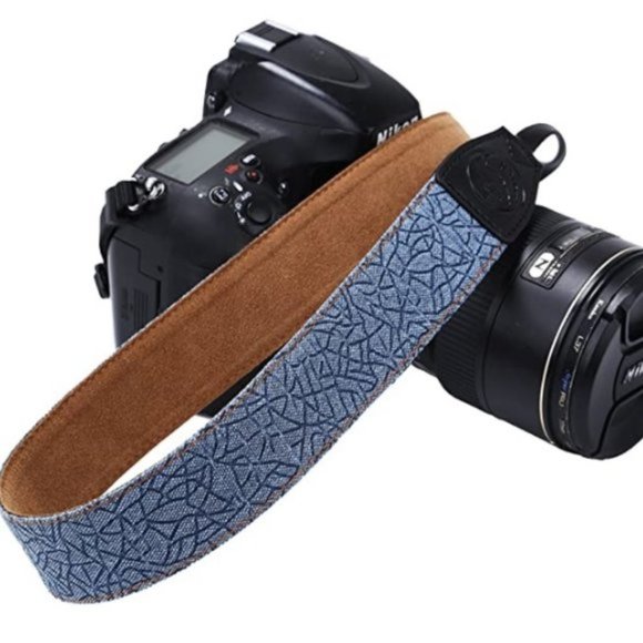 Camera Strap Retro Vintage Neck Shoulder Belt Strap, Blue, New in Box - Picture 1 of 6